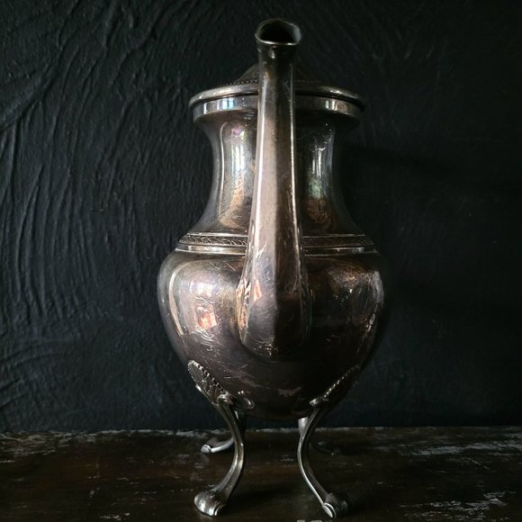 Antique WMF Germany Silverplate Teapot c.1910, Hoof Style Feet Teapot, Edwardian - Picture 2 of 12